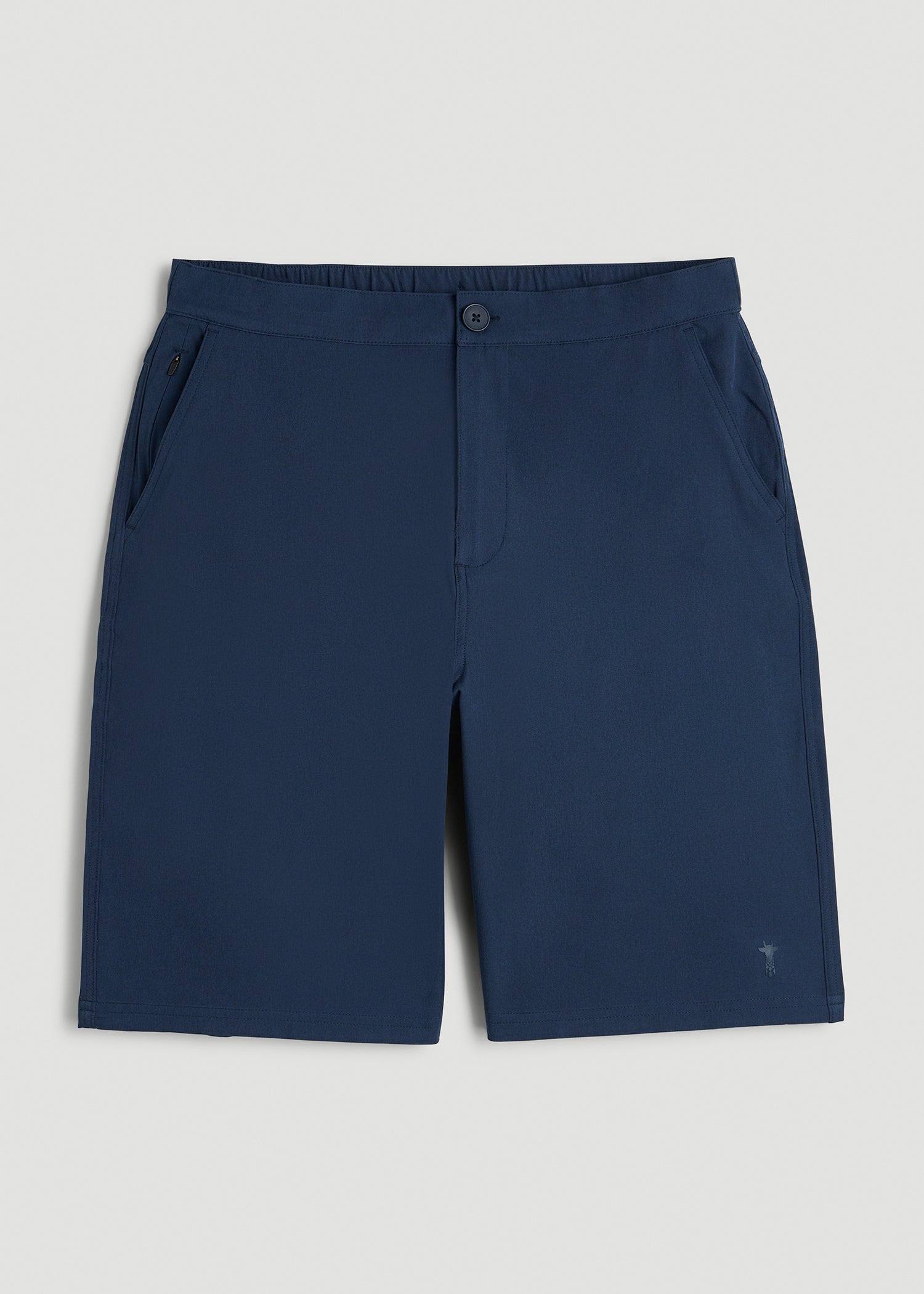 Stretch Hybrid Shorts for Tall Men in Navy Blue