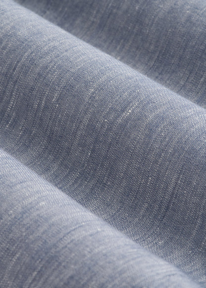 Stretch Linen Blazer for Tall Men in Navy Linen