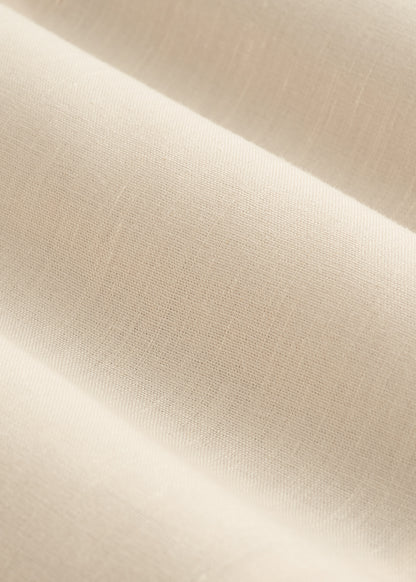 Stretch Linen Dress Pants for Tall Men in Light Beige Linen