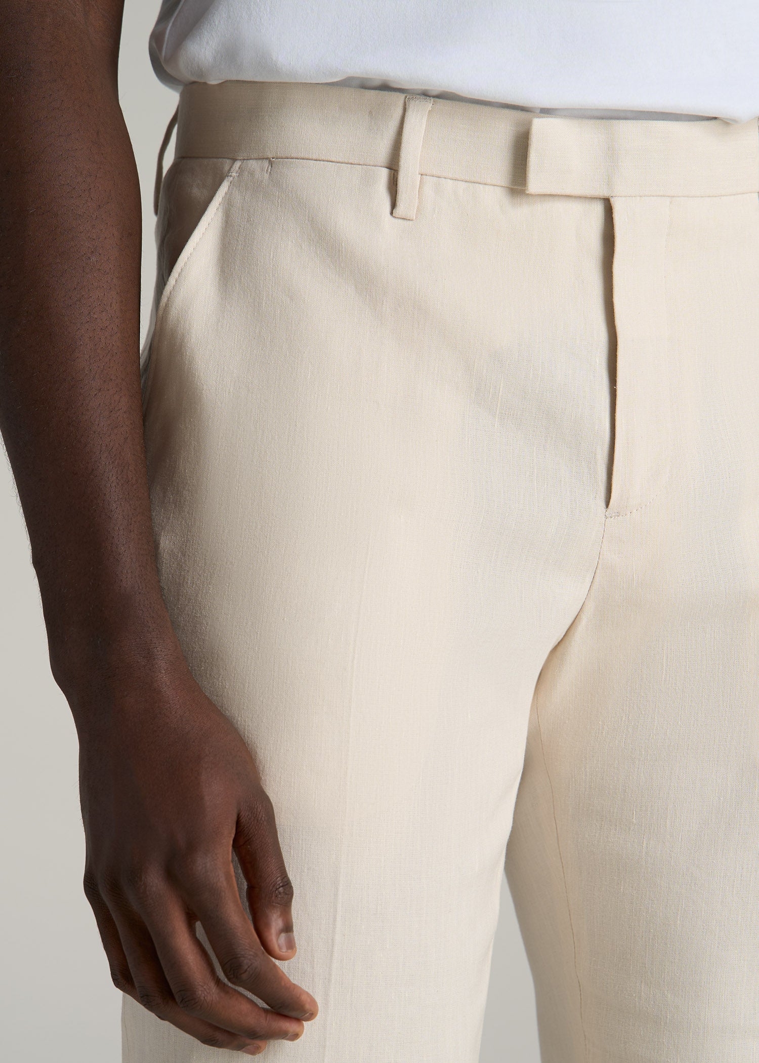 Stretch Linen Dress Pants for Tall Men | American Tall