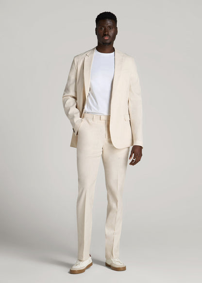 beige dress pants mens The Black Tux Essential Suit Pants-Classic In | Size: 42/32 tapered fit Full Custom Genoa Chino Pants for