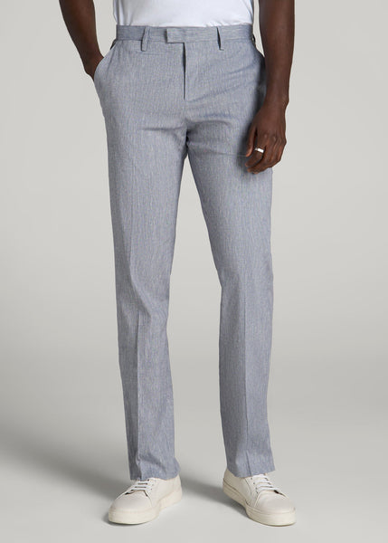 mens slim dress pants Stretch Linen Dress Pants for Tall Men