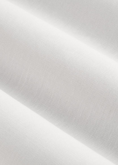 Stretch Linen Dress Shirt for Tall Men in White