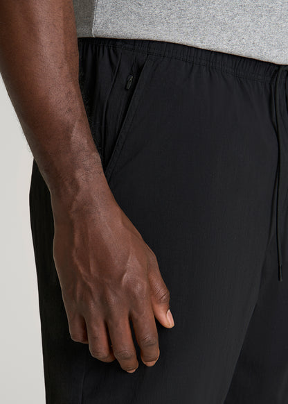 Stretch Swim Shorts for Tall Men in Deep Black