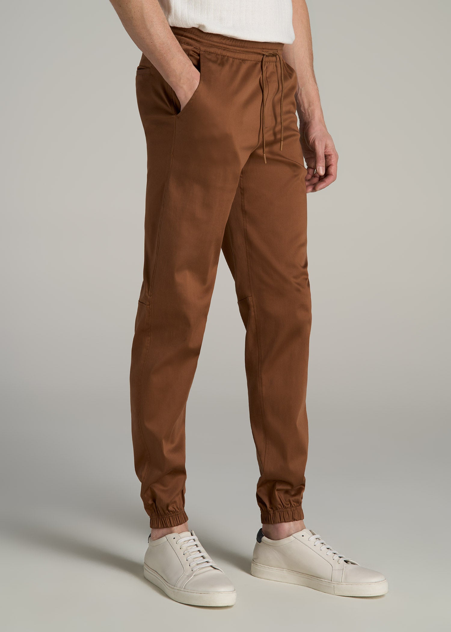 Stretch Twill Jogger Pants for Tall Men in Nutshell