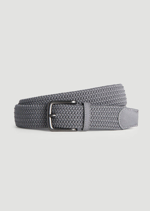 Stretch Woven Belt in Silvermist