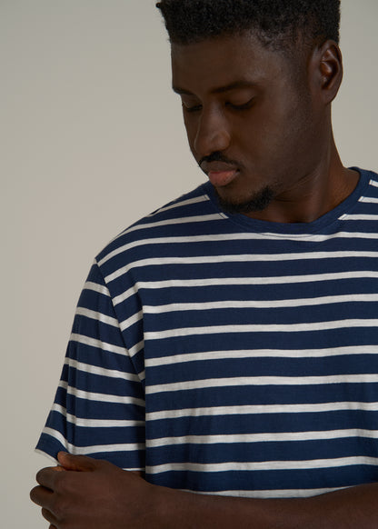 REGULAR-FIT Striped Tee for Tall Men in Navy And White