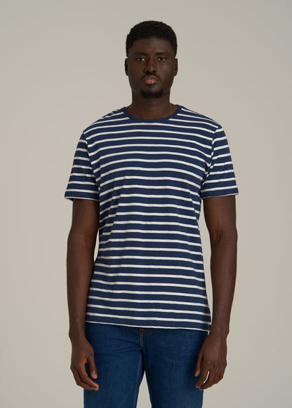 REGULAR-FIT Striped Tee for Tall Men in Navy And White