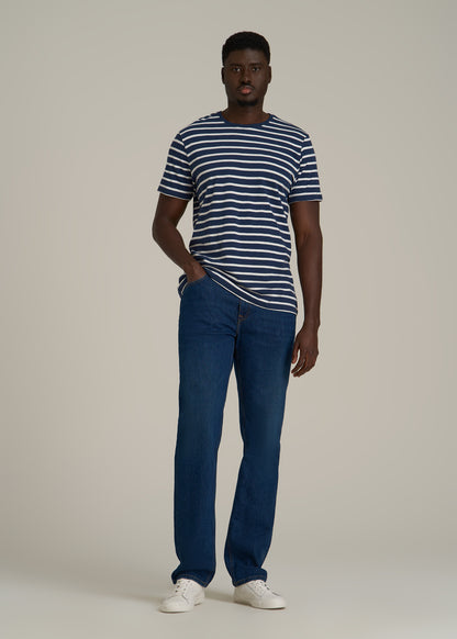 REGULAR-FIT Striped Tee for Tall Men in Navy And White