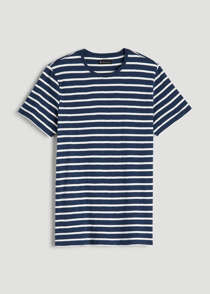 REGULAR-FIT Striped Tee for Tall Men in Navy And White
