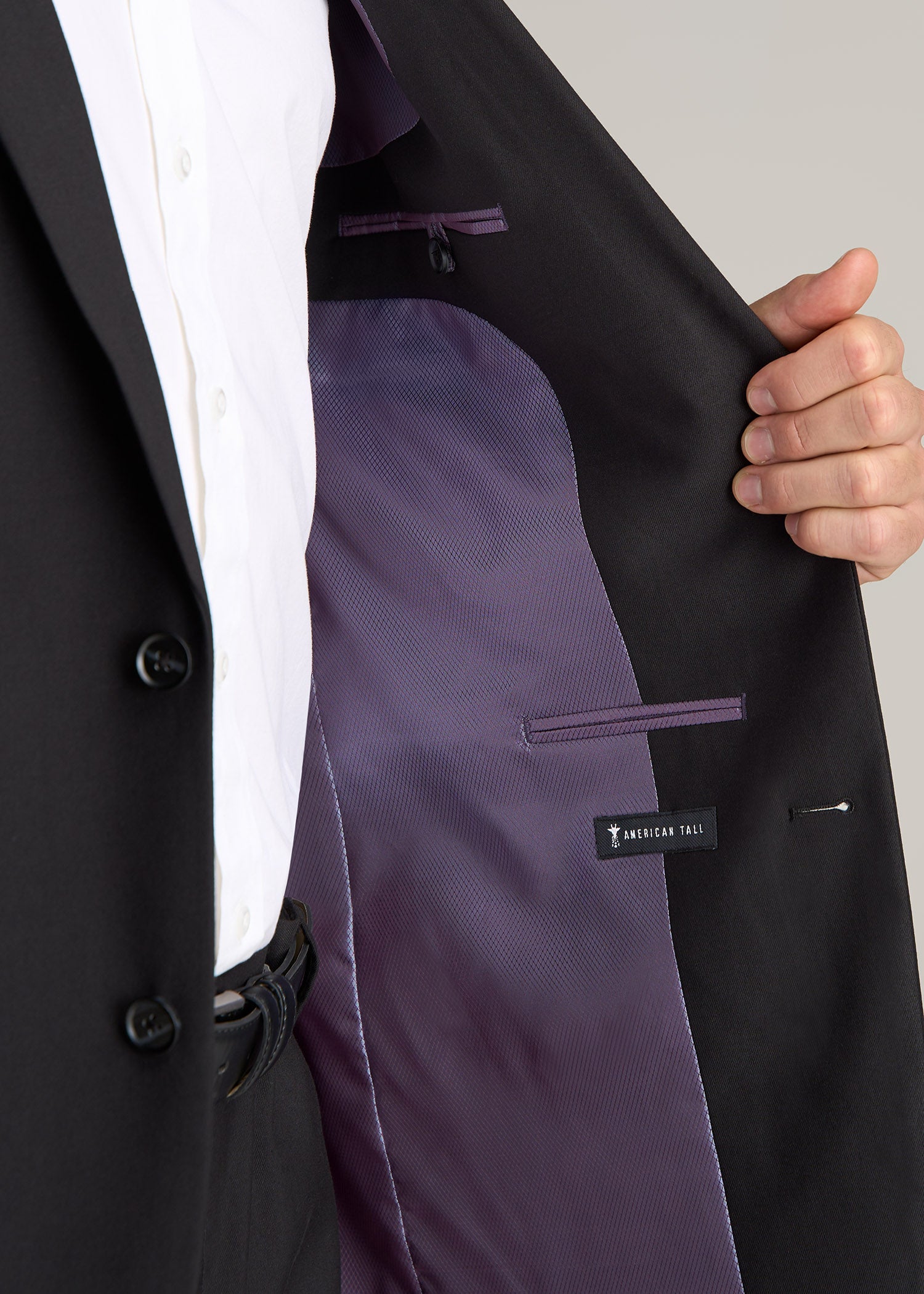 Big And Tall Suit For Men - Jacket + Pants + Bowtie + Pants - Black Suit main image 0
