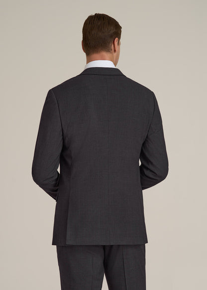 Suit Jacket for Tall Men in Charcoal Plaid