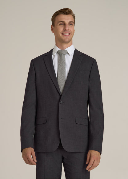 Suit Jacket for Tall Men in Charcoal Plaid
