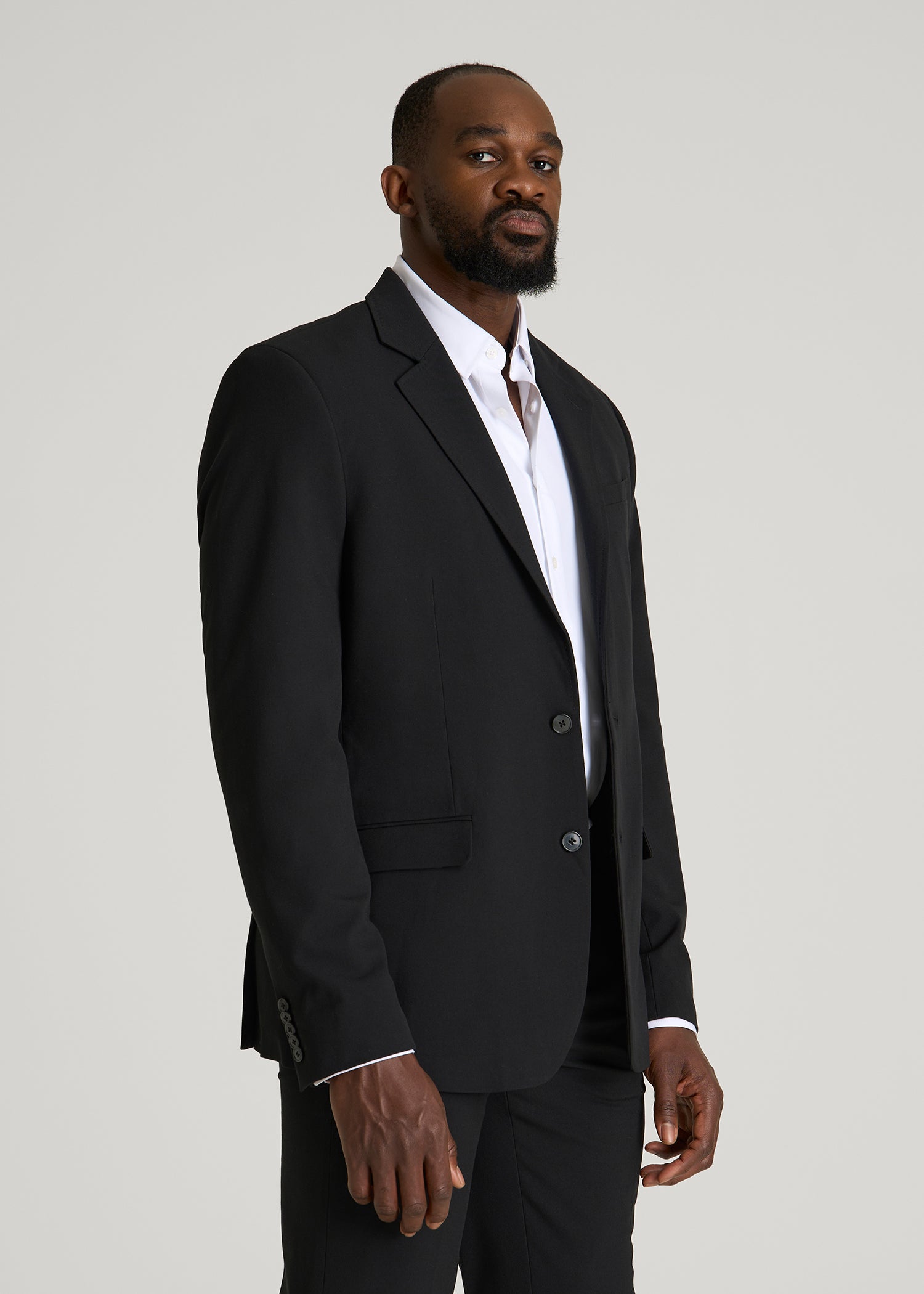 Suit Separates Jacket for Tall Men in Deep Black