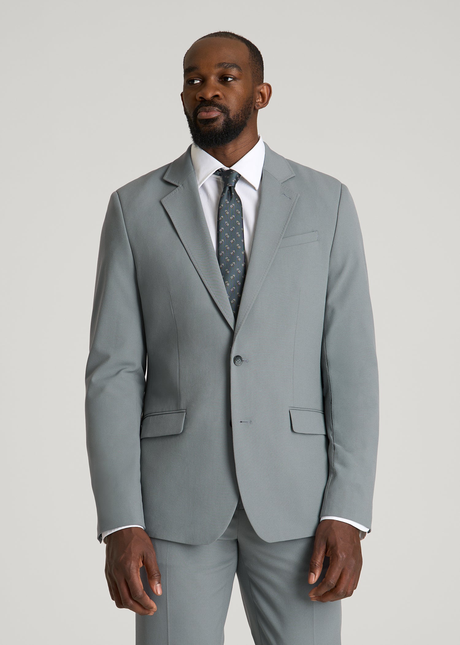 Suit Separates Jacket for Tall Men in Stark Grey