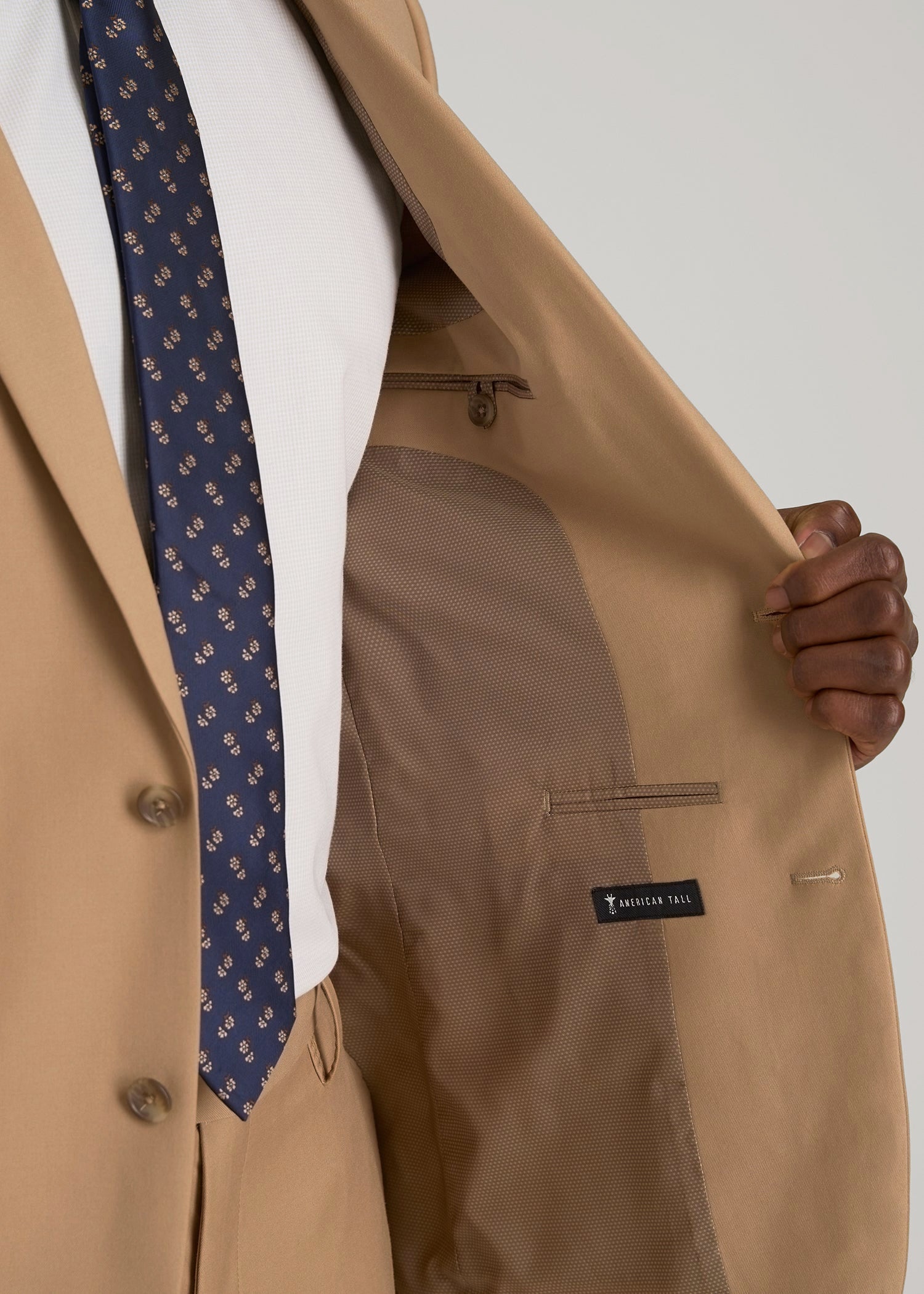 Suit Jacket for Tall Men in Tannin