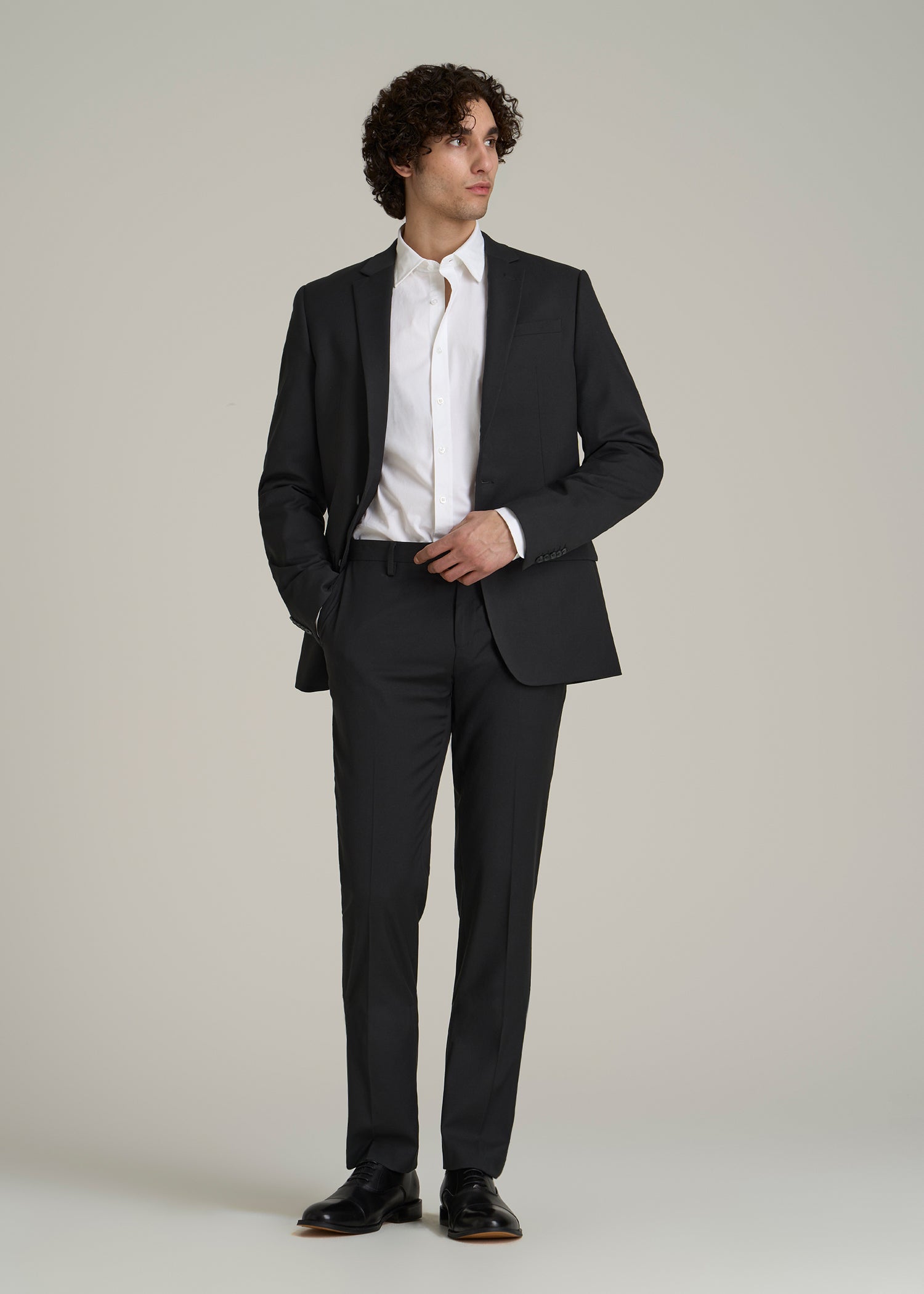 Tall Men's Black Suit Trousers | American Tall