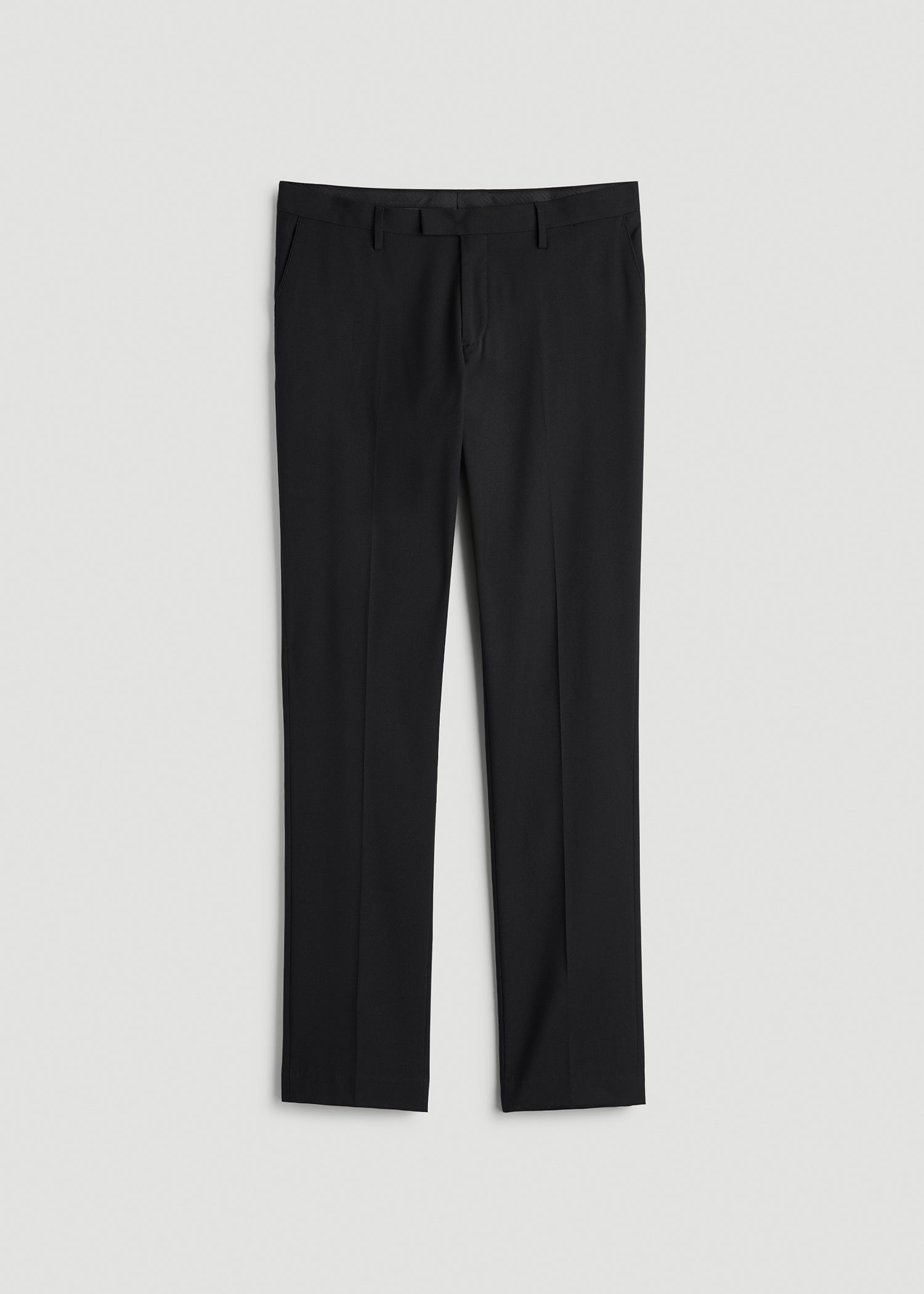 black dress pants men Perry Ellis Portfolio Men's Slim Fit Tech Portfolio in Ink/Blue, Size 33, 100% Polyester top side pockets Two back pockets Men's Black Modern Fit Suit
