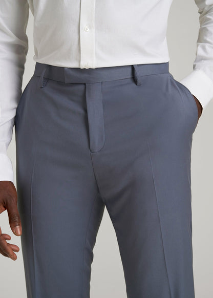 Suit Trousers for Tall Men in Blue Slate