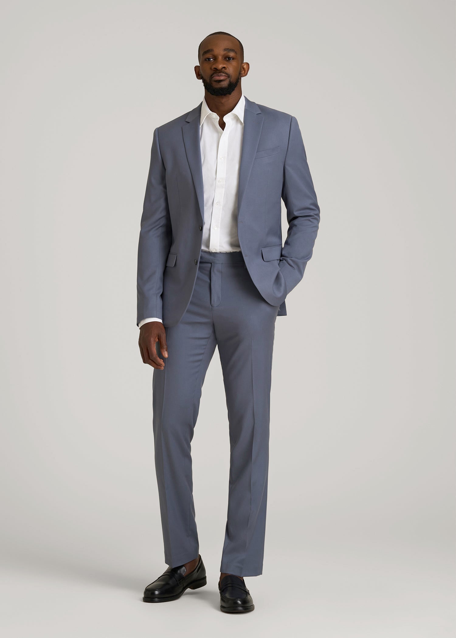 blue gray dress pants Gray Pants Blue Suit Jacket