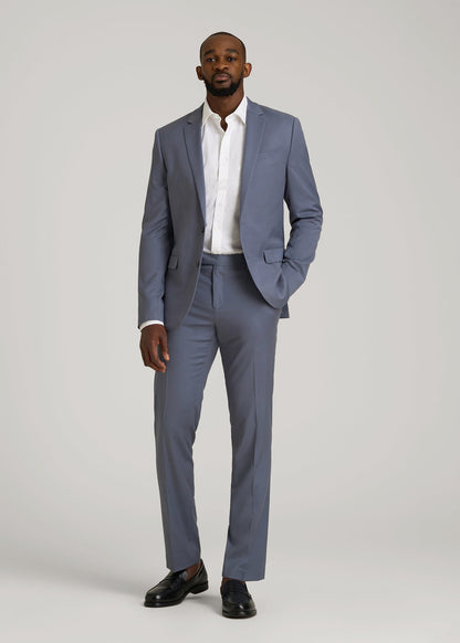 Suit Trousers for Tall Men in Blue Slate