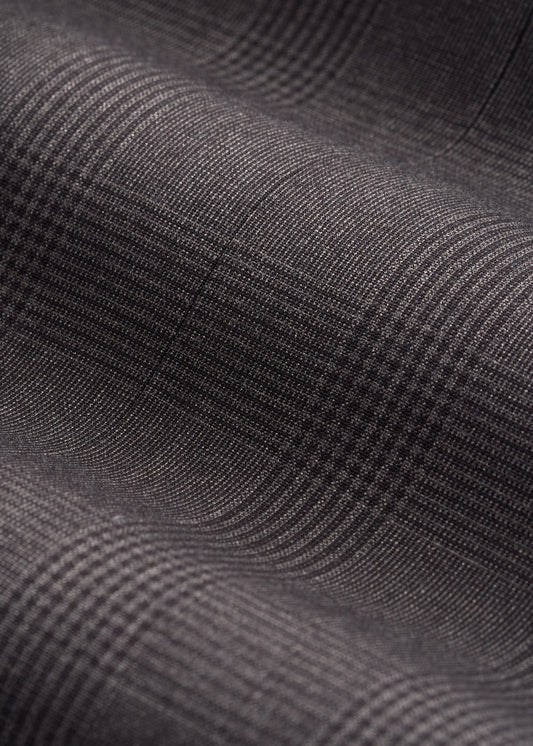 Suit Trousers for Tall Men in Charcoal Plaid