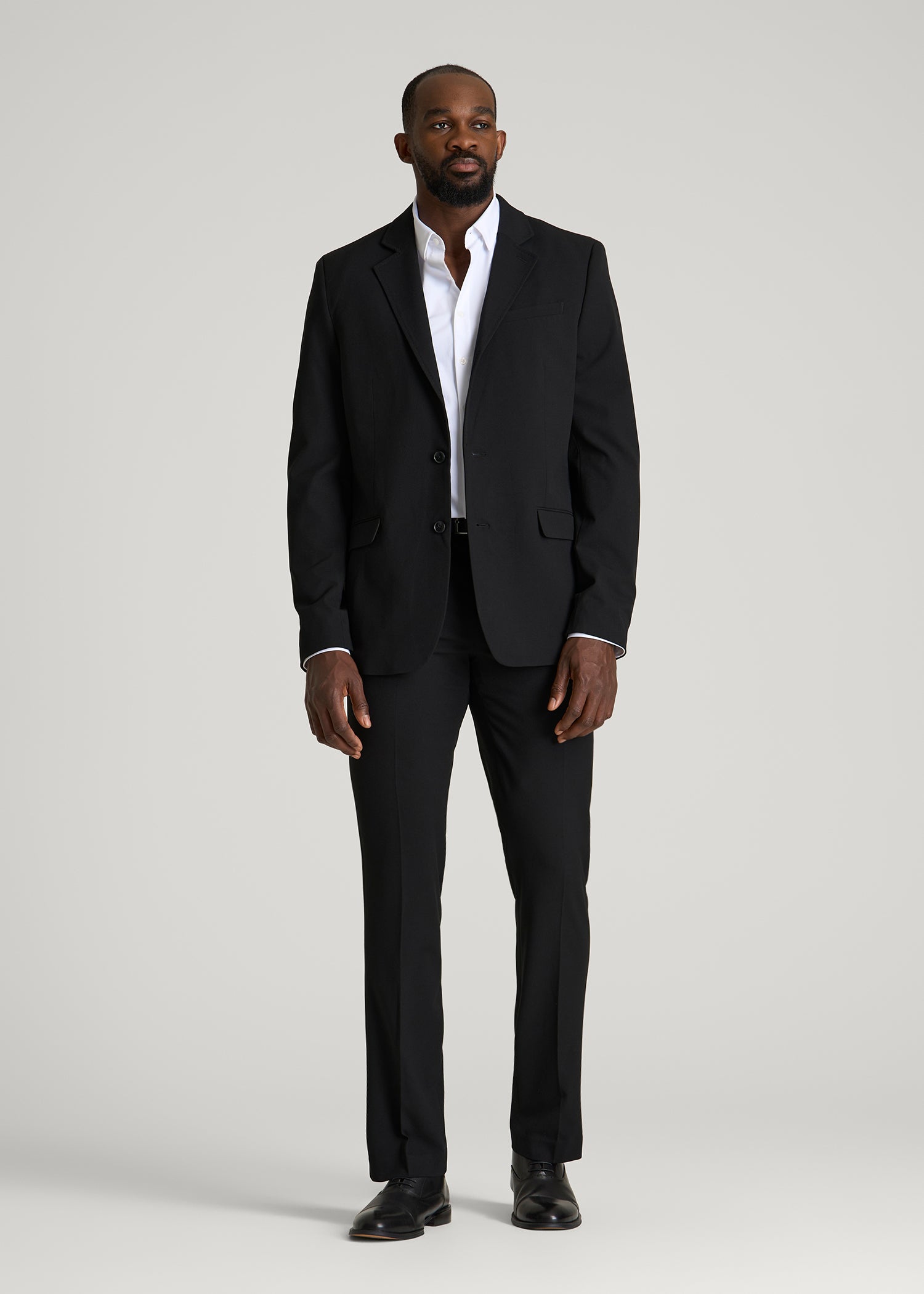 Suit Separates Pants for Tall Men in Deep Black