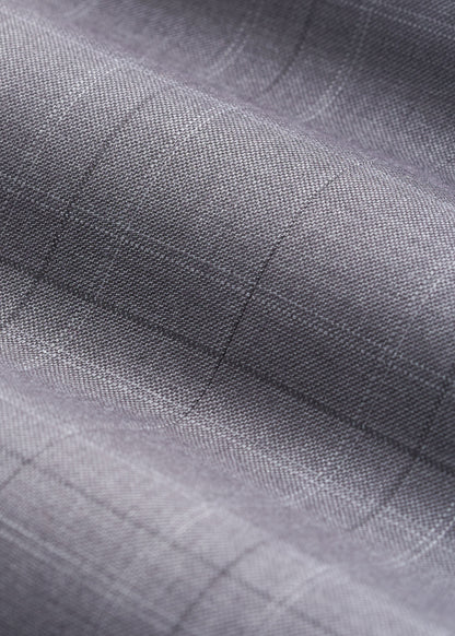 Suit Trousers for Tall Men in Light Grey Plaid