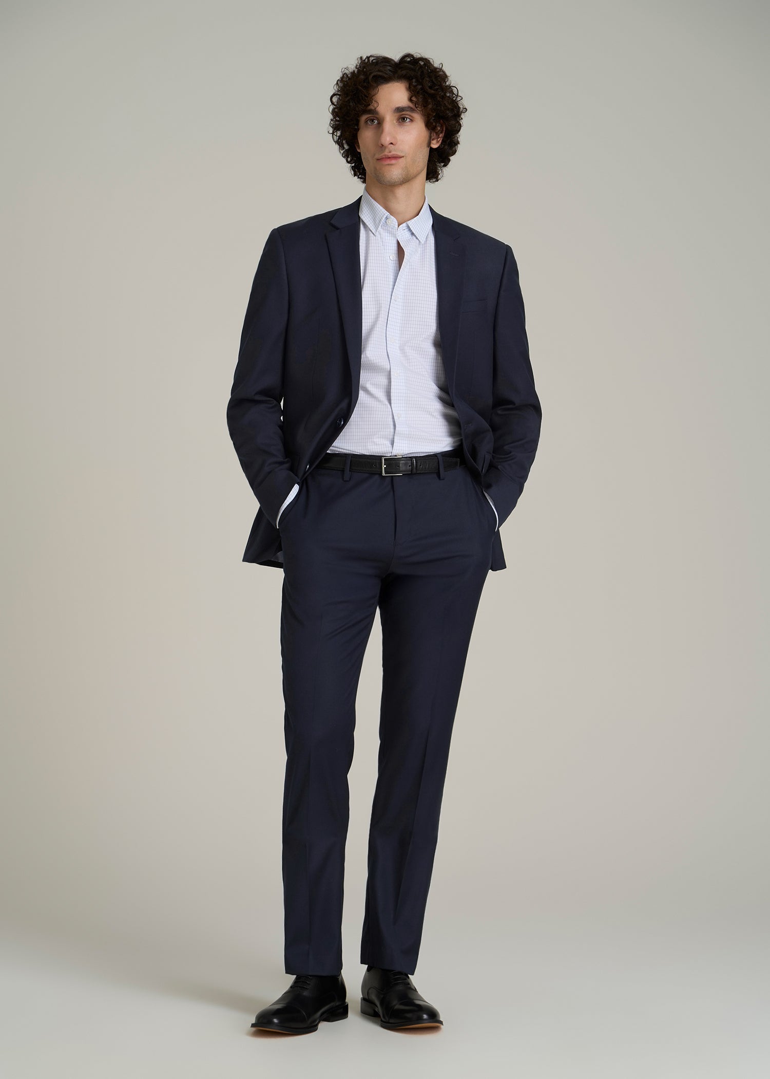 Suit Trousers for Tall Men in True Navy