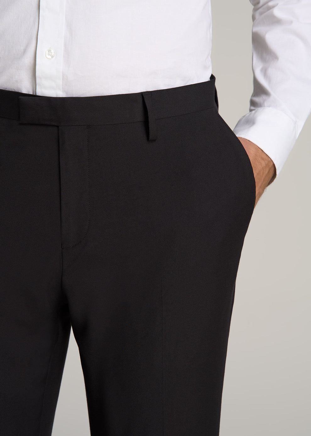 Tall Men's Black Suit Trousers | American Tall