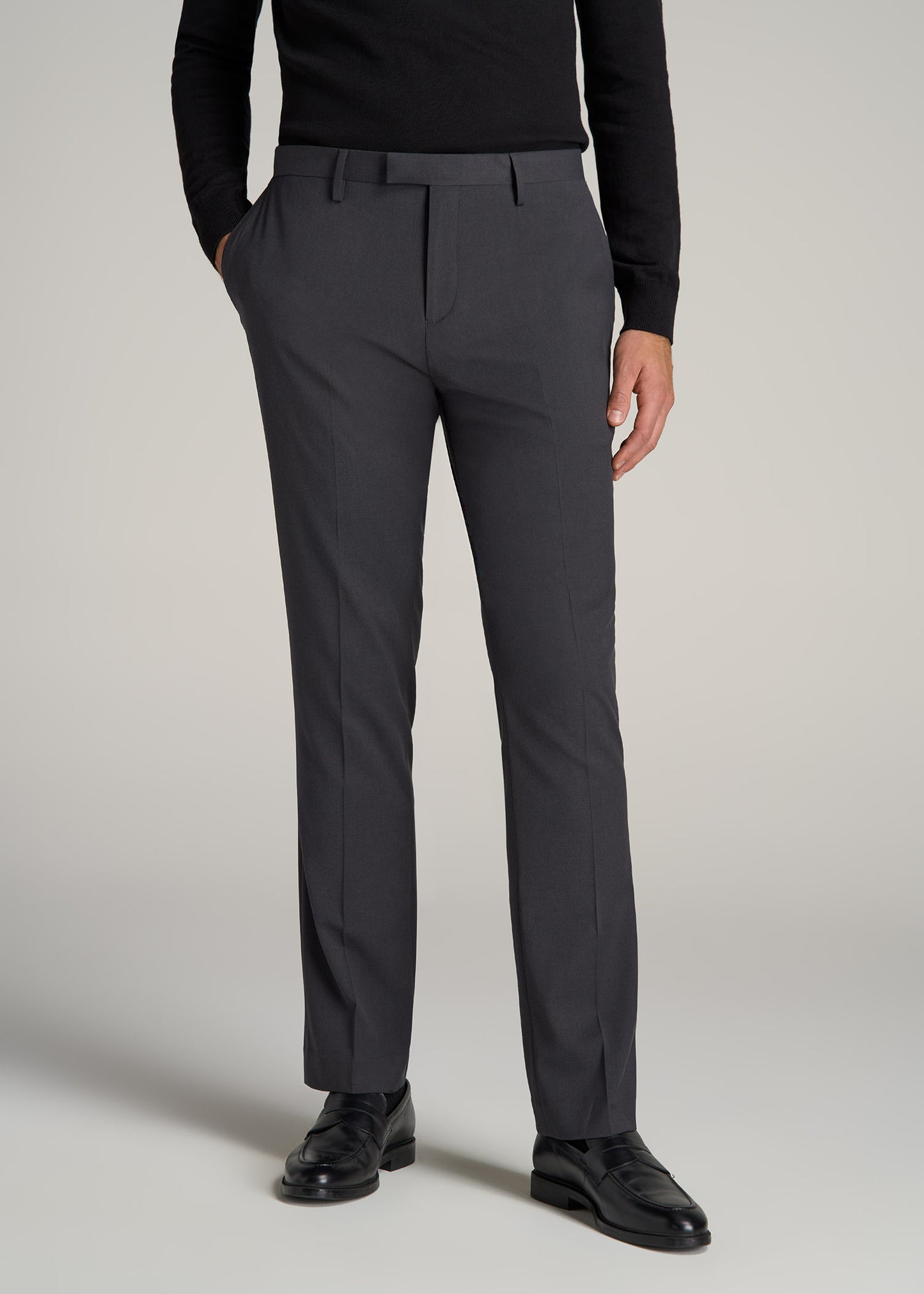 Buy Men Navy Check Ultra Slim Fit Trousers Online - 860641 | Van Heusen