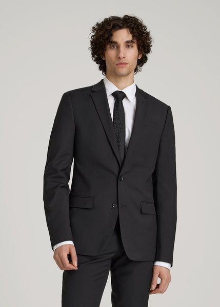 Suit Jacket for Tall Men in Black 46 / Extra Tall / Black