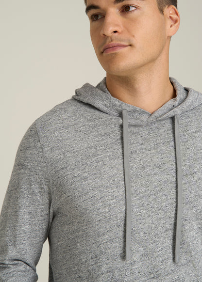 Sunwashed Slub Pullover Hoodie for Tall Men in Heathered Grey