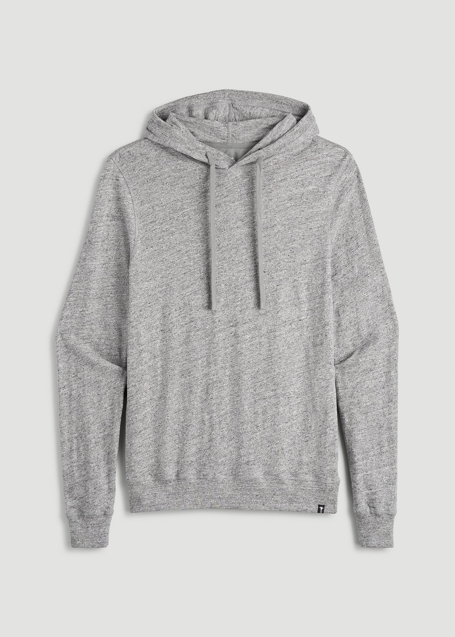 Sunwashed Slub Pullover Hoodie for Tall Men in Heathered Grey