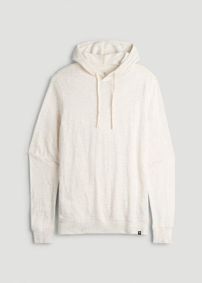 Sunwashed Slub Pullover Hoodie for Tall Men in Heathered Oatmeal
