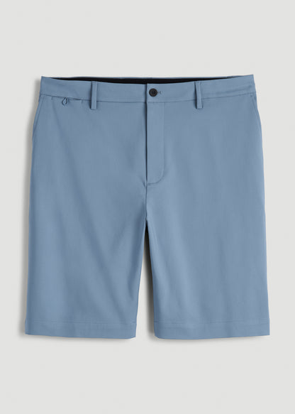 Tech Chino Shorts for Tall Men in Chambray