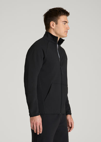 Tech Motion Fleece Full-Zip Jacket for Tall Men in Black