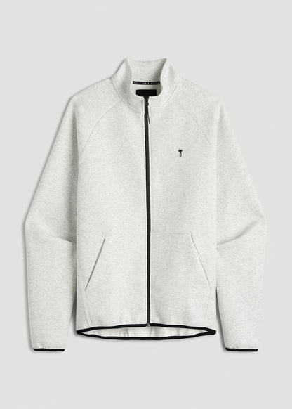 Tech Motion Fleece Full-Zip Jacket for Tall Men in Heather Frost