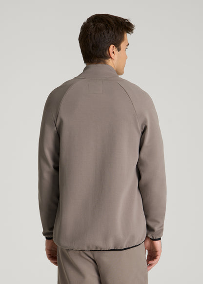 Tech Motion Fleece Full-Zip Jacket for Tall Men in Portobello