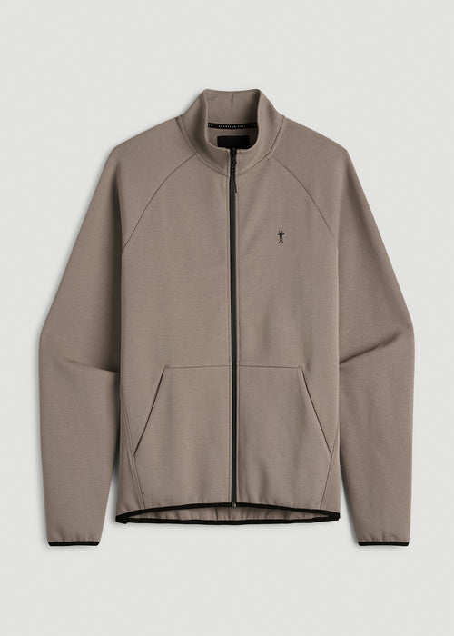 Tech Motion Fleece Full-Zip Jacket for Tall Men in Portobello