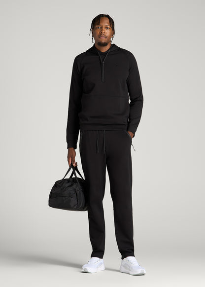Tech Motion Fleece Tapered Pant for Tall Men in Black