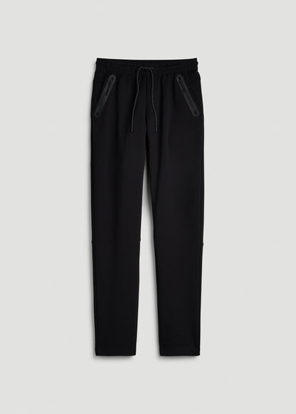 Tech Motion Fleece Tapered Pant for Tall Men in Black