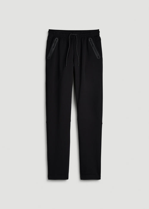 Tech Motion Fleece Tapered Pant for Tall Men in Black
