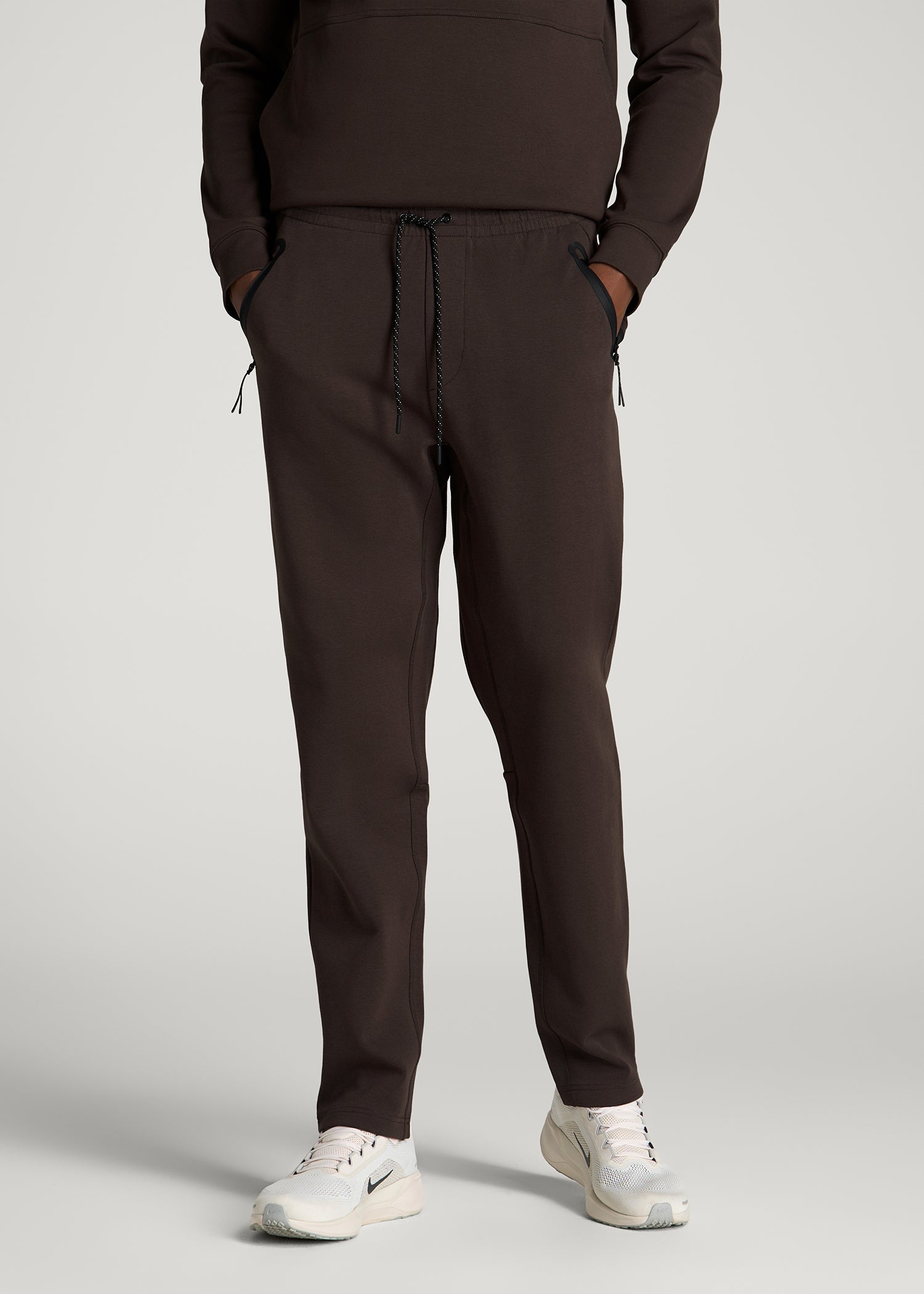 Tech Motion Fleece Tapered Pant for Tall Men in Espresso
