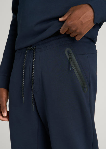 Tech Motion Fleece Tapered Pant for Tall Men in Royal Navy