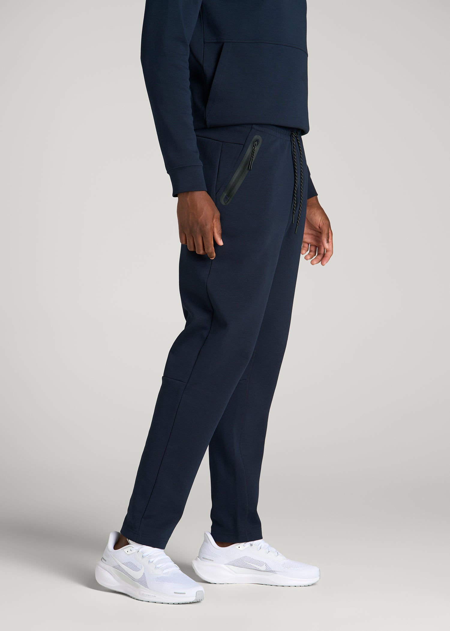 Tech Motion Fleece Tapered Pant for Tall Men in Royal Navy