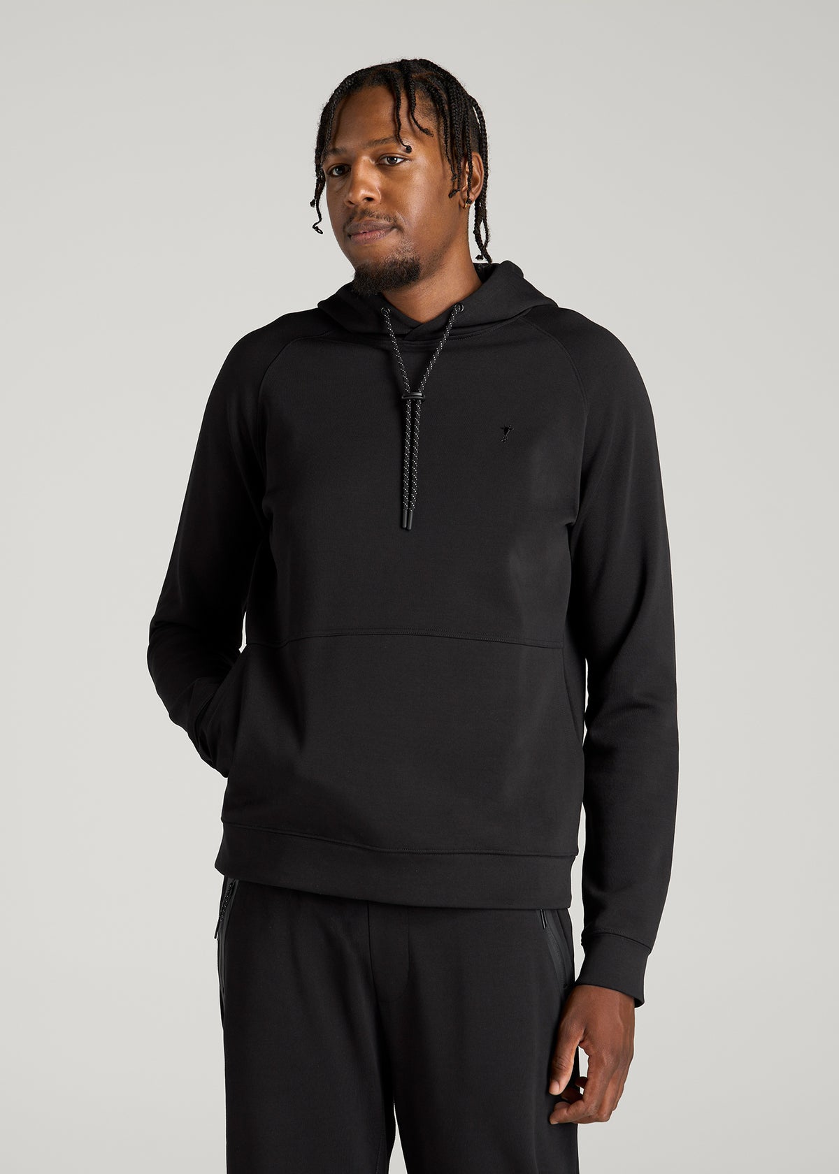 Tech Motion Hoodie for Tall Men in Black