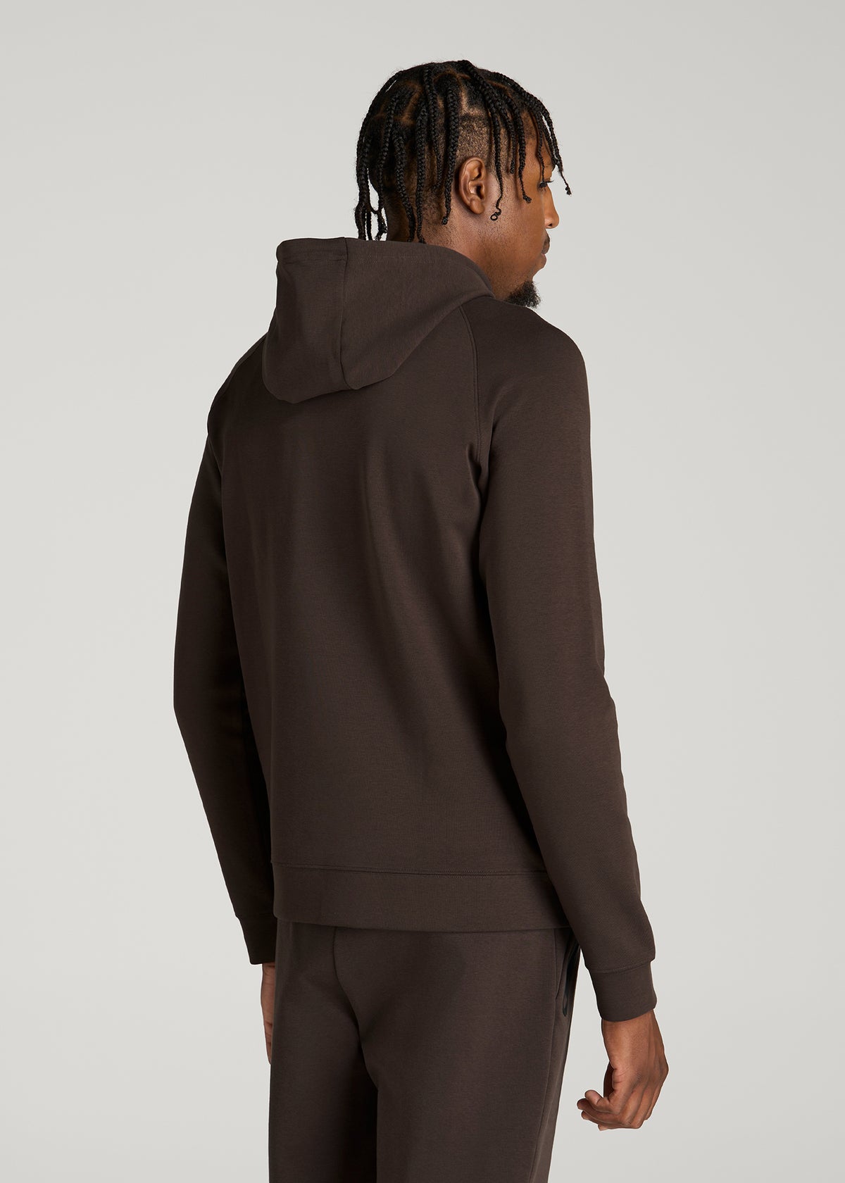 Tech Motion Hoodie for Tall Men in Espresso