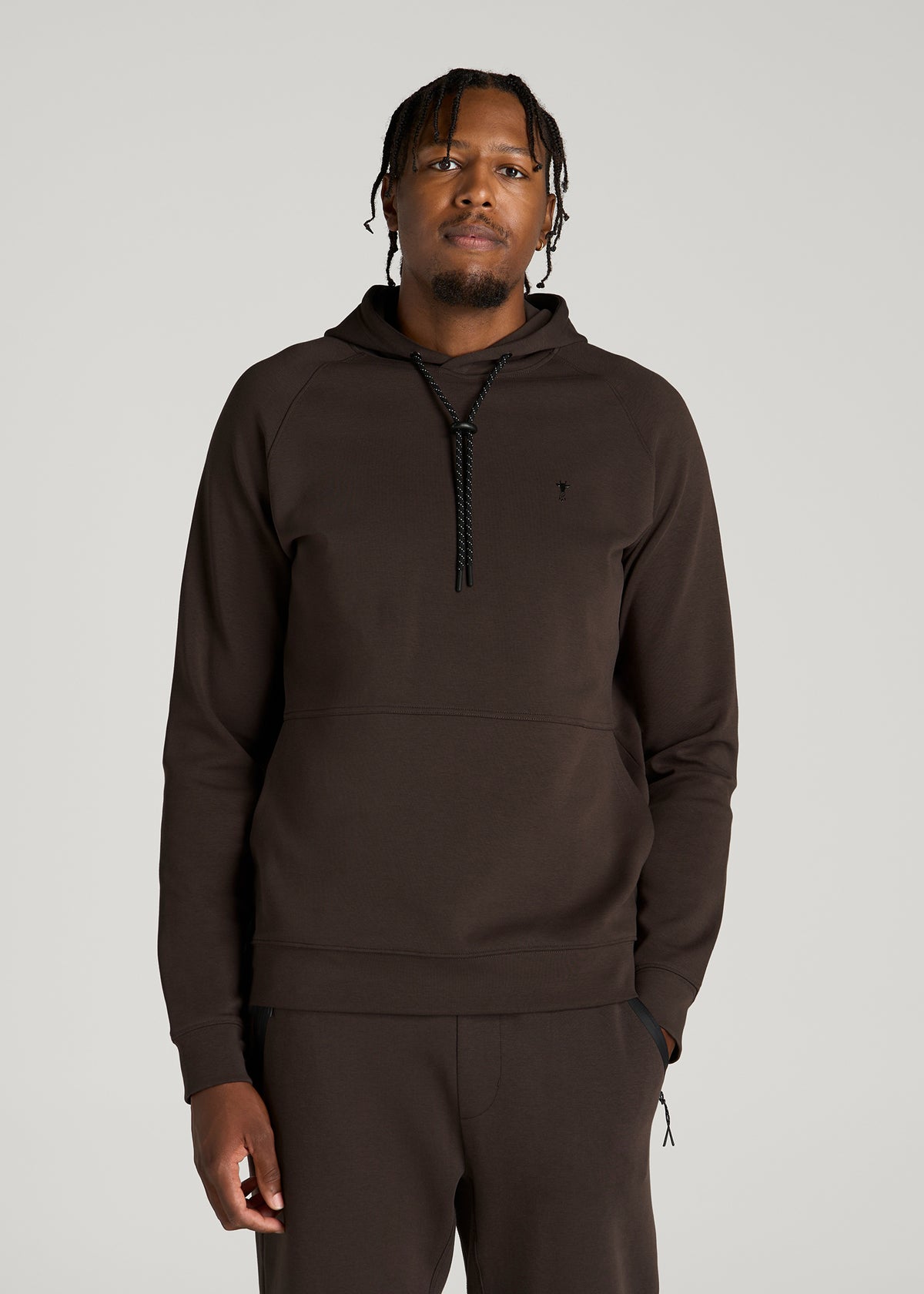 Tech Motion Hoodie for Tall Men in Espresso
