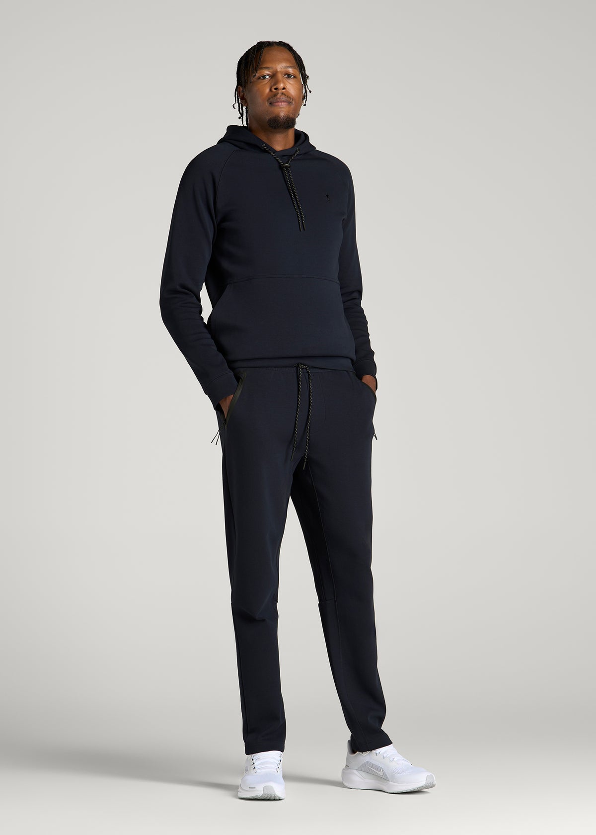Tech Motion Hoodie for Tall Men in Royal Navy
